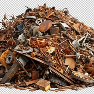 Scrap metal recycling yard in Wanganui with piles of metal ready for processing