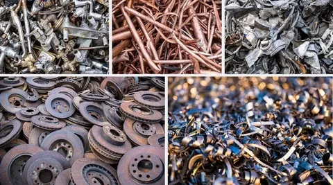 Scrap metal recycling in Wanganui with copper, aluminium, steel and mixed metal ready for collection