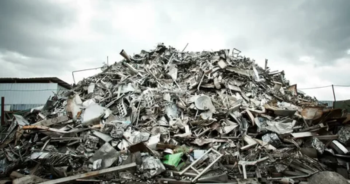 Scrap metal recycling with sorted copper, aluminum, steel, and reusable metal materials