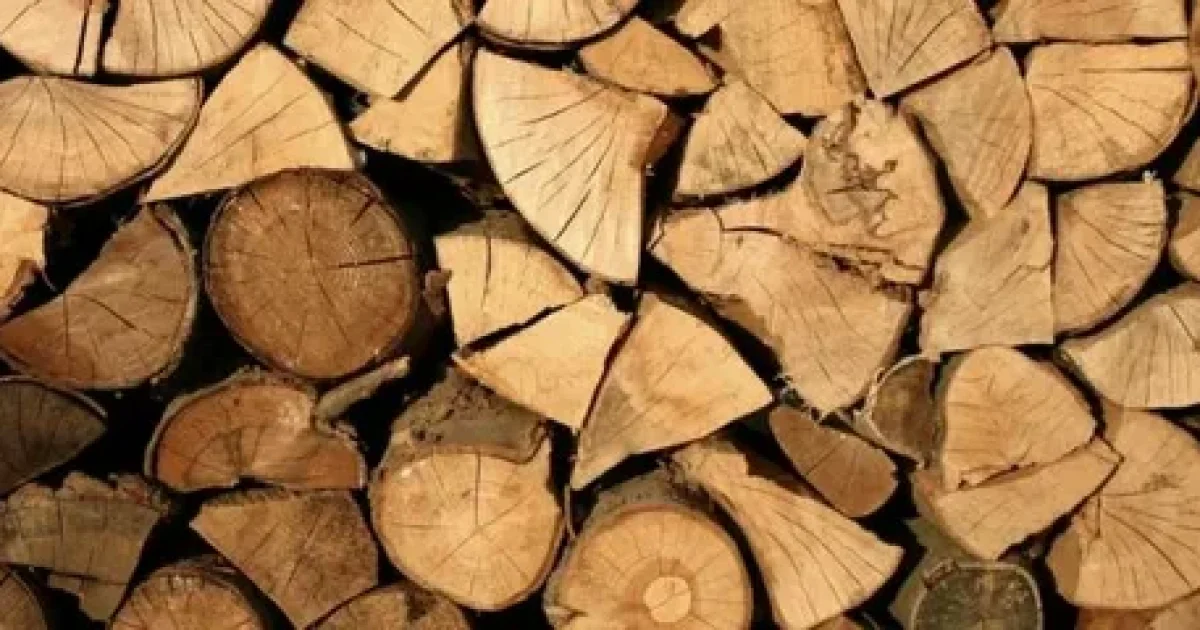 Seasoned firewood stacked for local delivery in New Zealand