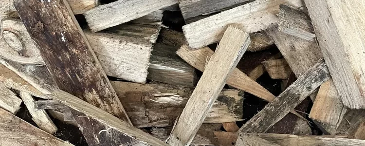 Stacked seasoned firewood supplied by Eastside Firewood Services